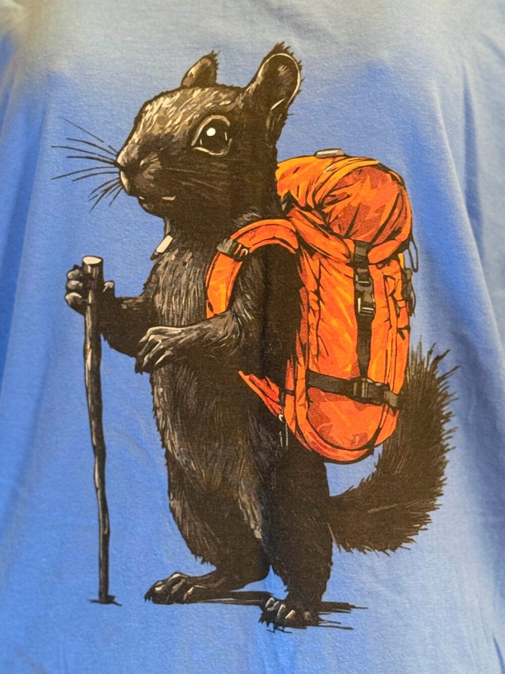Trailkeeper's Blue Tshirt w/Black Squirrel Women's L